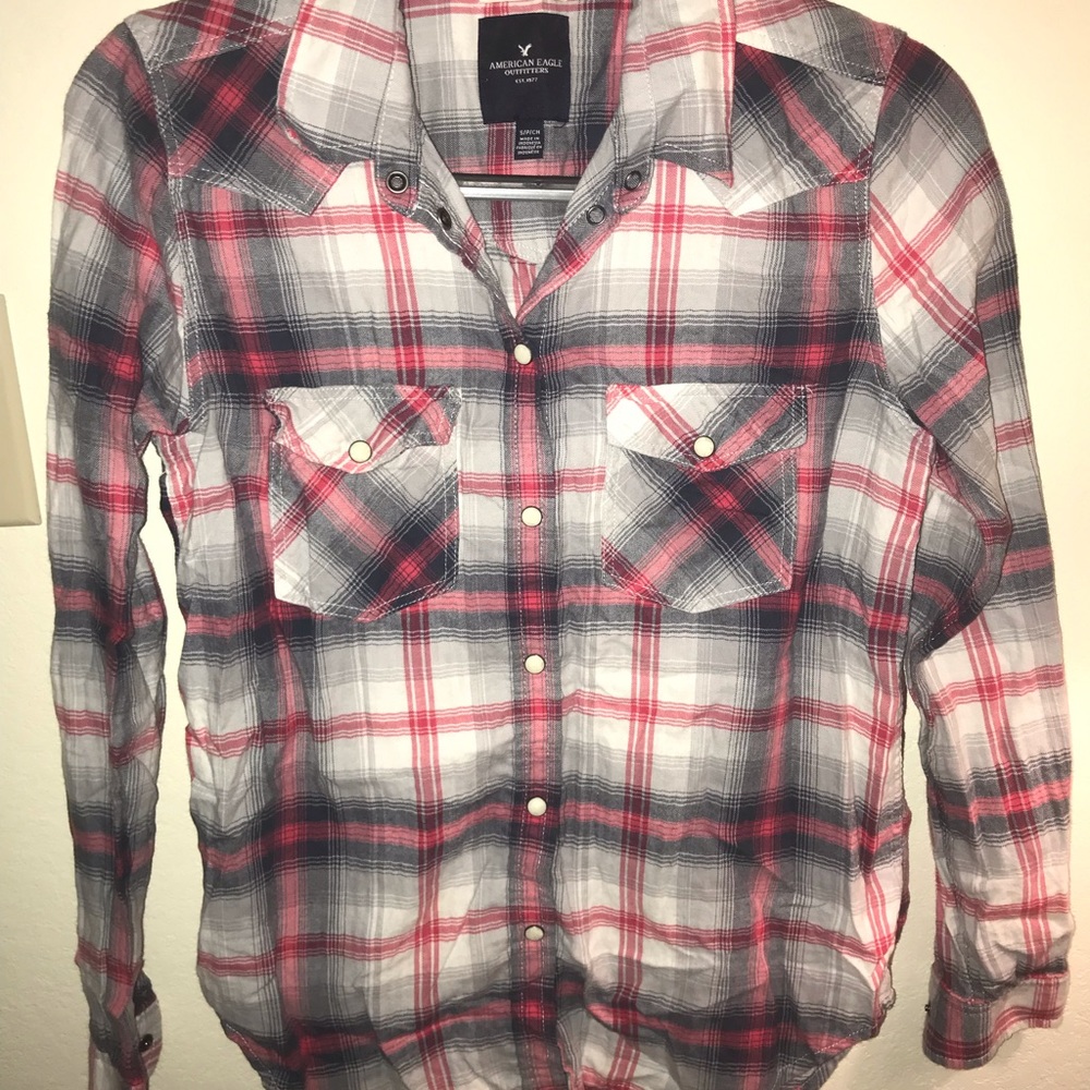 American Eagle Outfitters Boyfriend Plaid Shirt